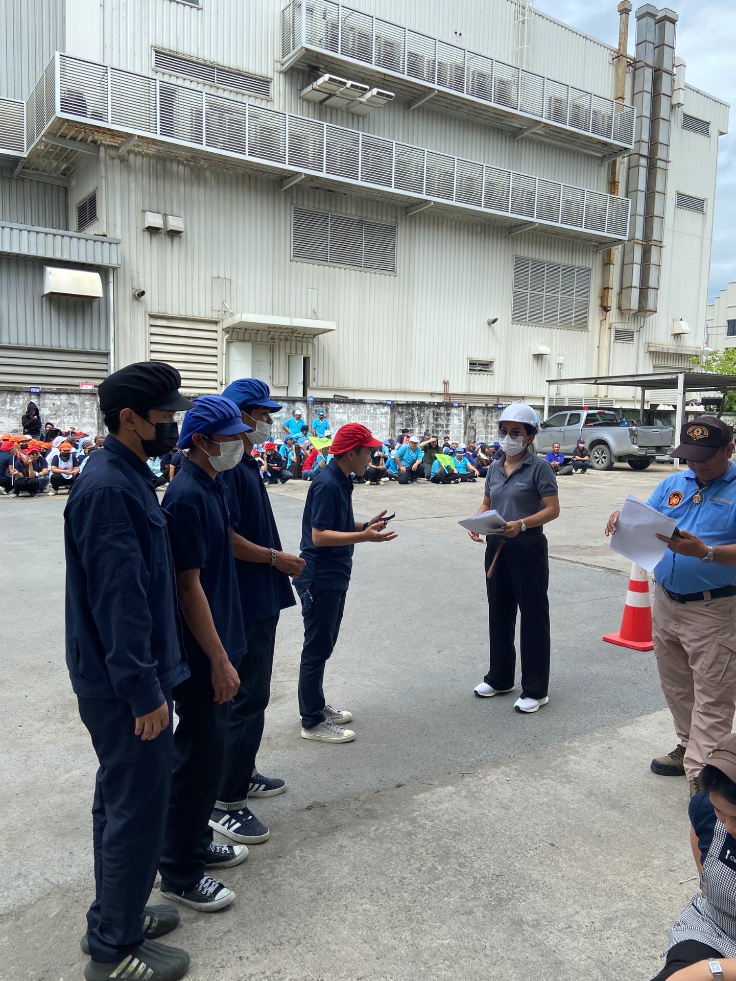 อบรม และซ้อมอพยบหนีไฟ